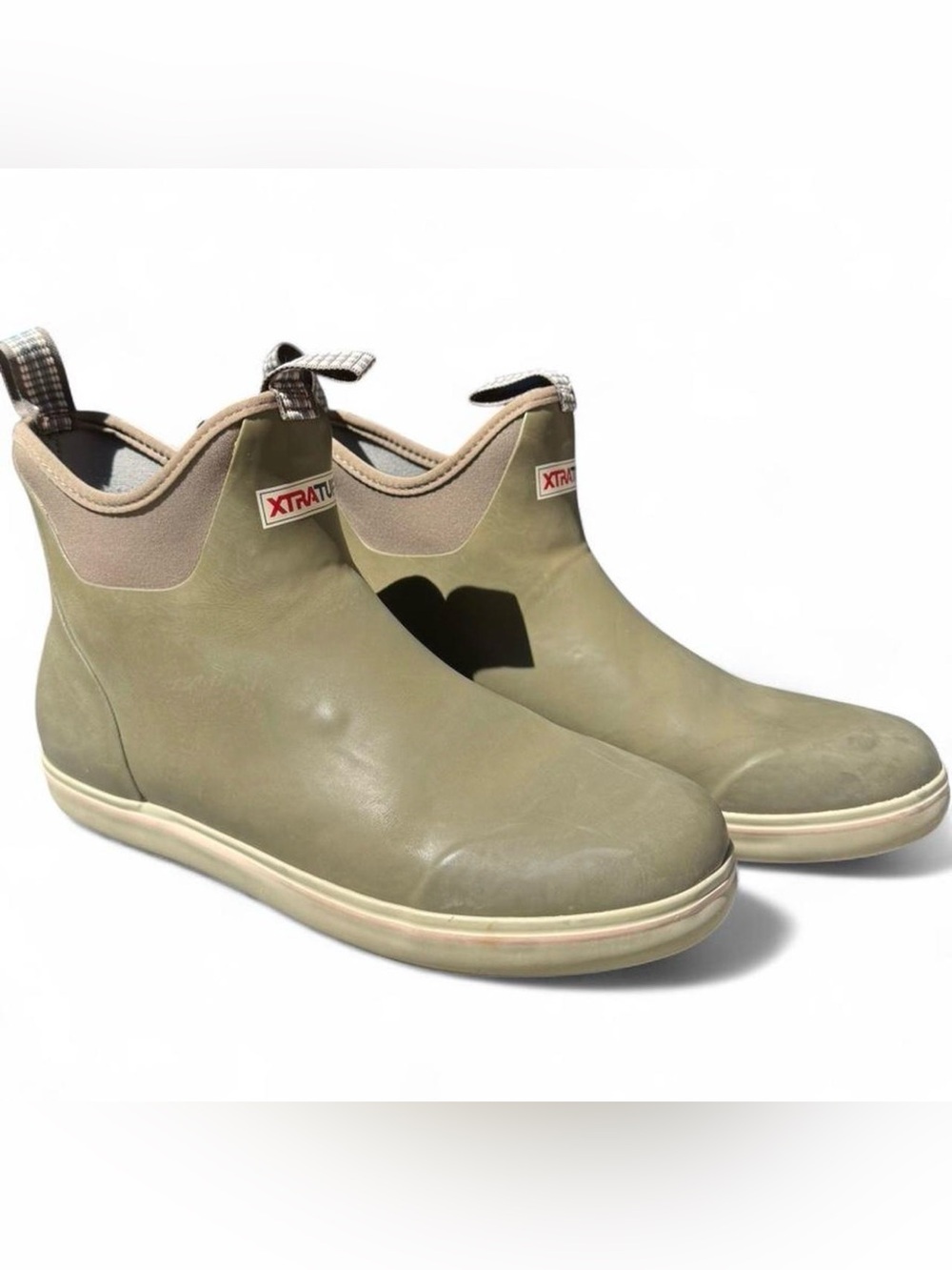 Xtratuf Women’s Khaki Slip-On Ankle Deck boots Size 11